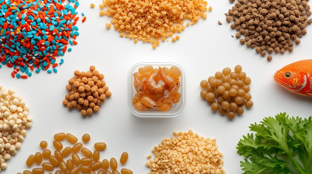 hrana pești acvariu tipuri – fulgi, granule, hrană vie și vegetală