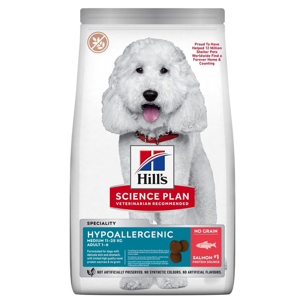 SP CANINE ADULT MED HYPOALLERGENIC NO GRAIN 12 KG