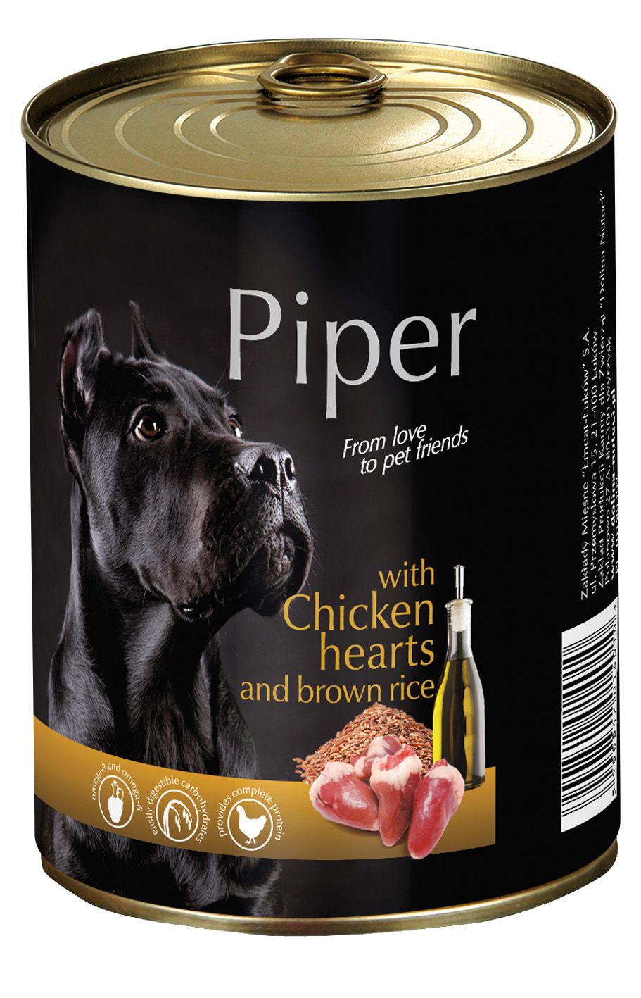 Hrana umeda Piper Adult, Inimi de pui si Orez brun, 800 g