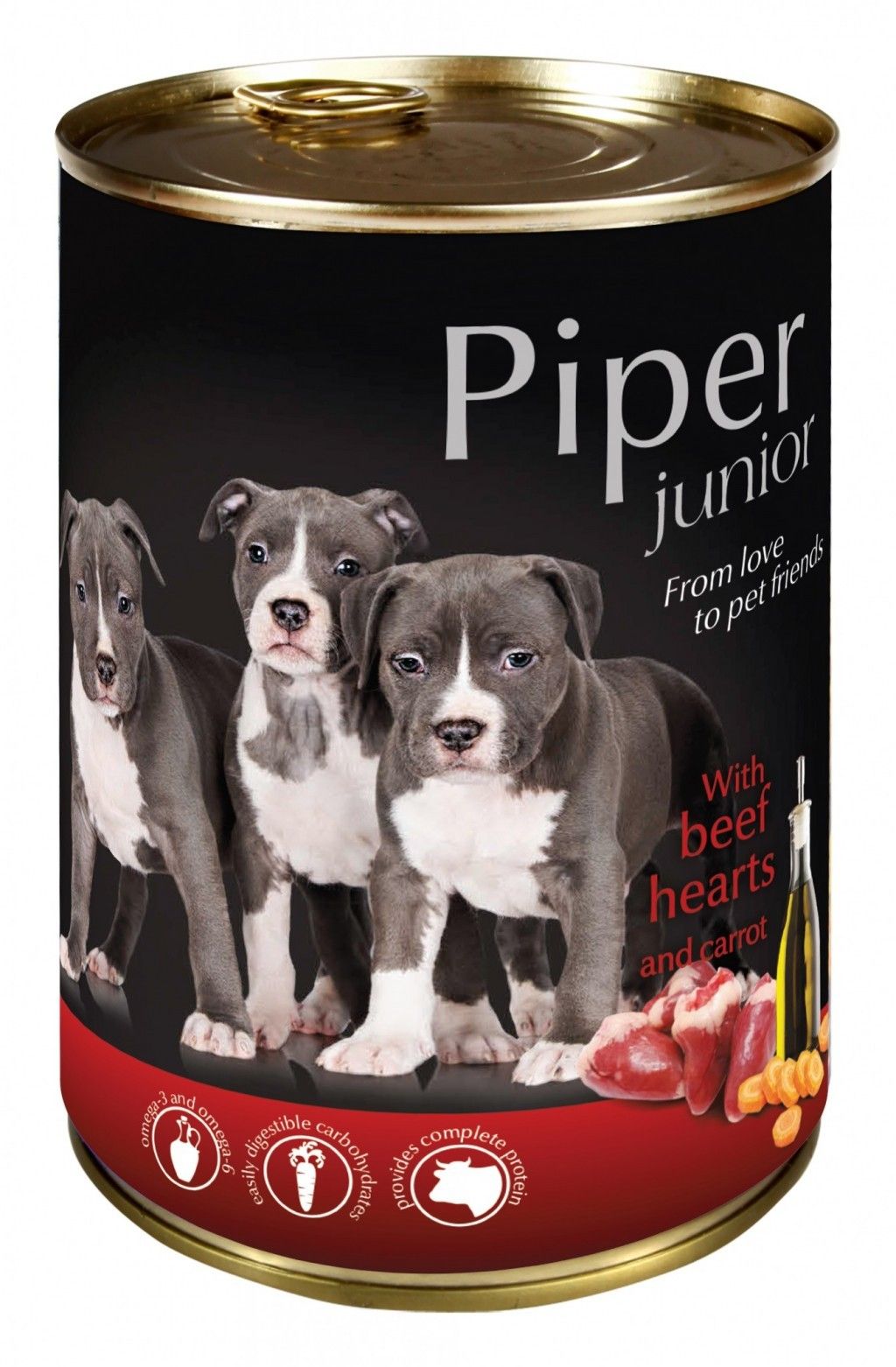 Hrana umeda Piper Junior, Inima de Vita si Morcovi, 400 g