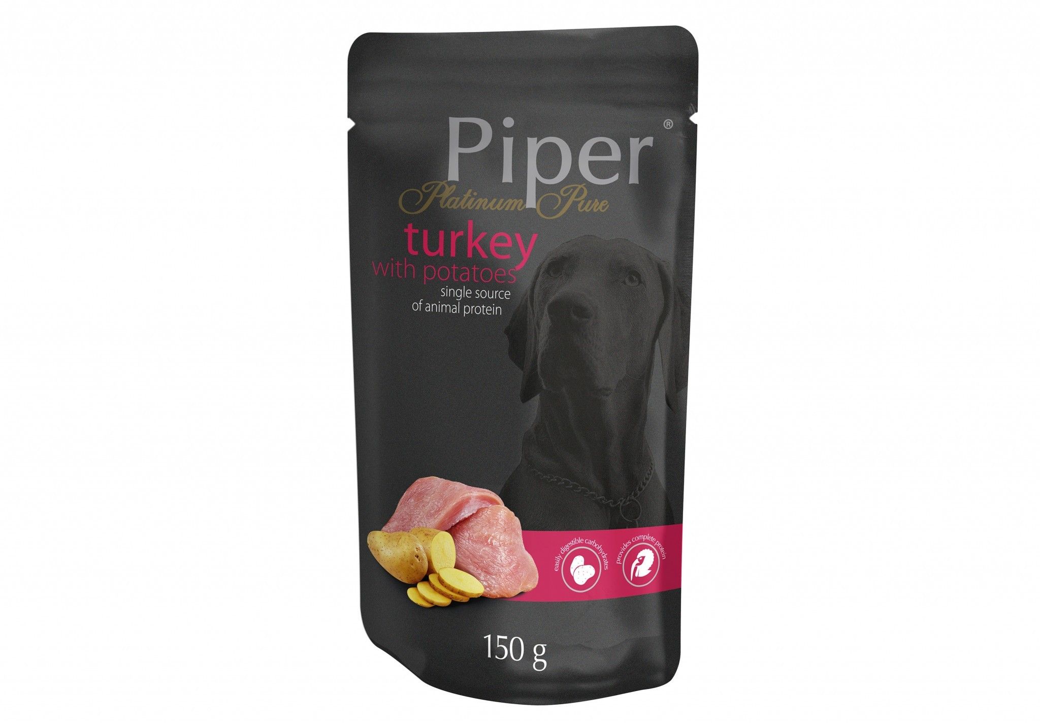 Hrana umeda Piper Platinum Pure, Curcan si Cartofi, 150 g