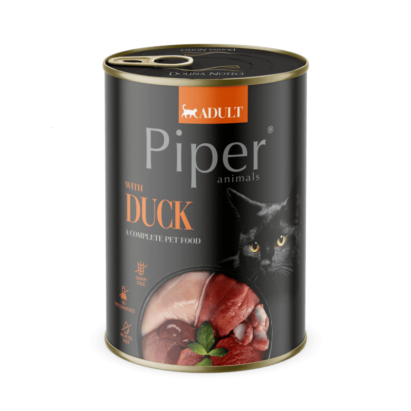 Hrana umeda pentru pisici PIPER CAT, rata, conserva 400g