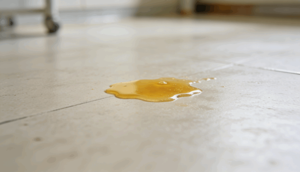 Lichid galben eliminat prin vomă, asociat frecvent cu prezența bilei la câini.