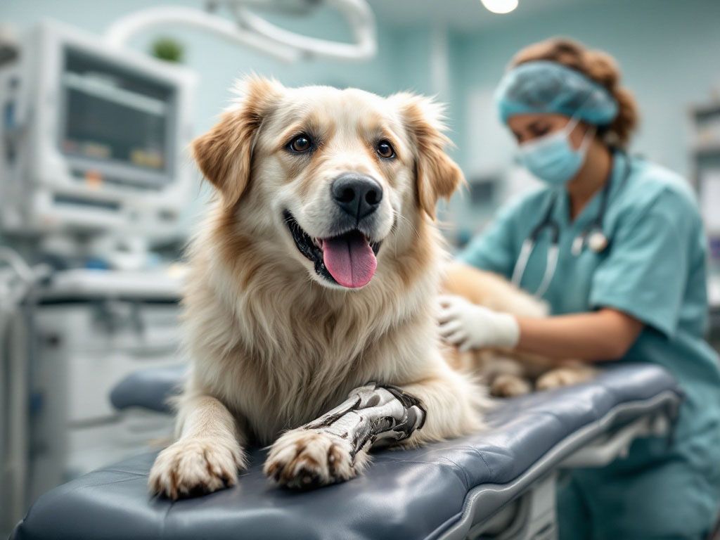 Recuperarea unui câine după o fractură de femur